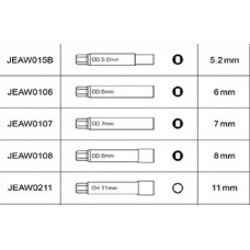 Насадка для розбирання стійок L92мм з внутрішнім шліцевим отвором 5,2мм VW, Audi, Renault Toptul JEAW015B